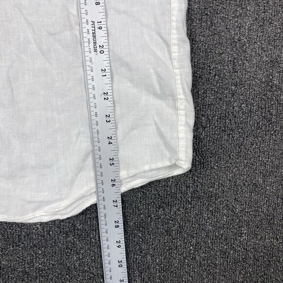 J.Crew Shirt White Linen Blend Old Money Long Sleeve Button Down Size Large - Picture 4 of 5